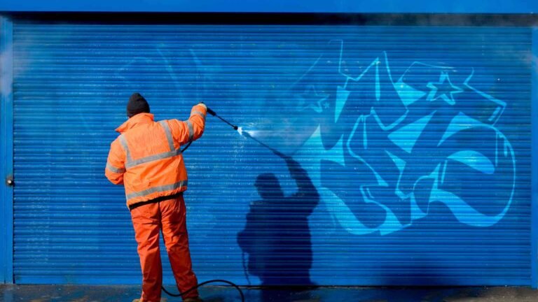 Pressure Washing for Graffiti Removal